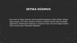 Kosmose vallutamine ja selle eetika #13