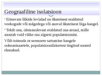 Liigiteke #4