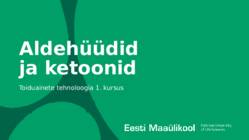 Aldehüüdid ja ketoonid