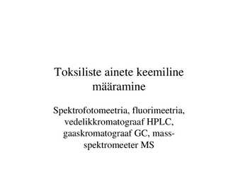 Veekogude toksikoloogia #19