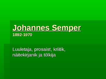 Johannes semper