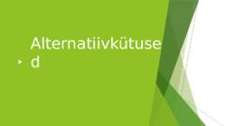 Alternatiivkütused
