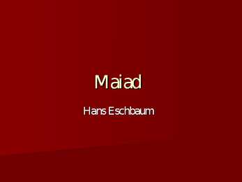 Maiad - PowerPoint