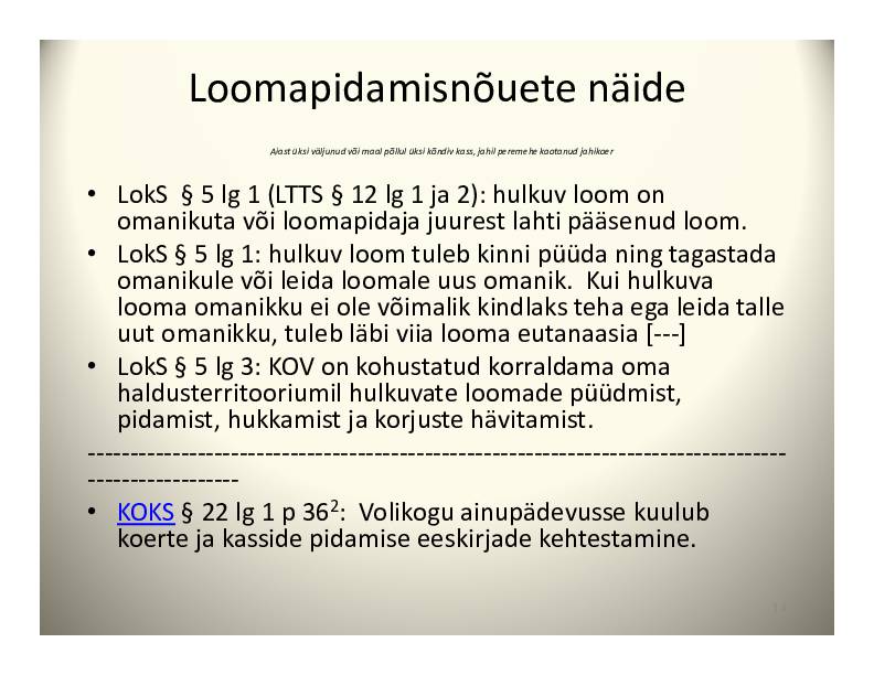HALDUSÕIGUS #114