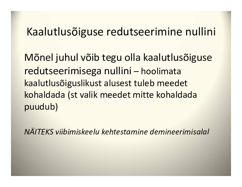 HALDUSÕIGUS #122