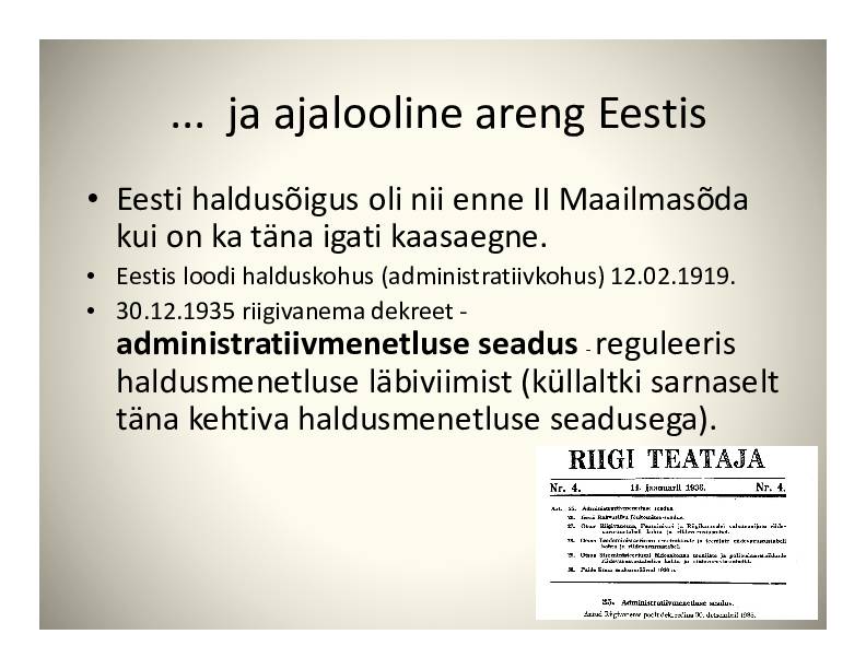 HALDUSÕIGUS #14