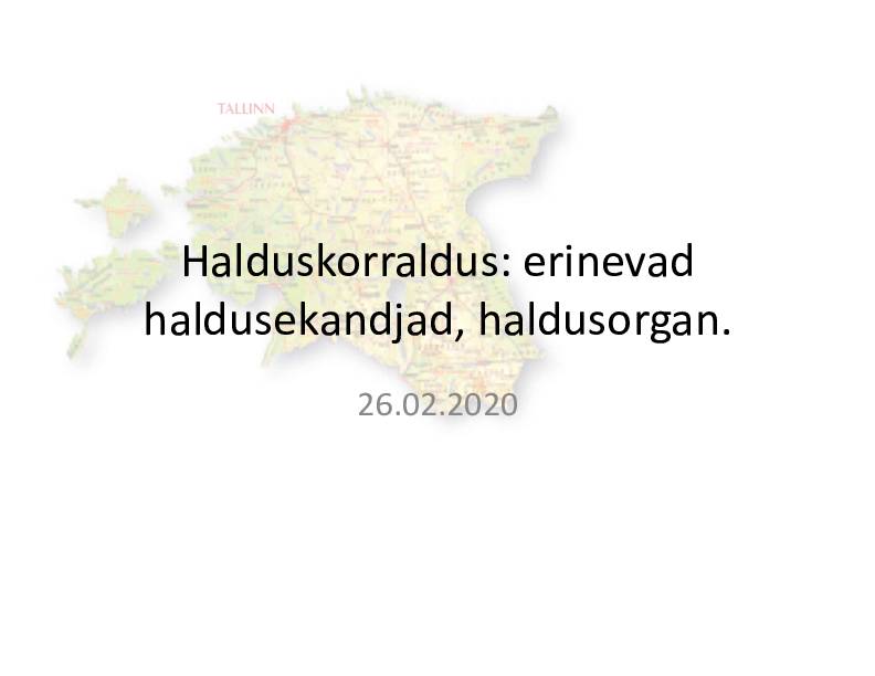 HALDUSÕIGUS #131
