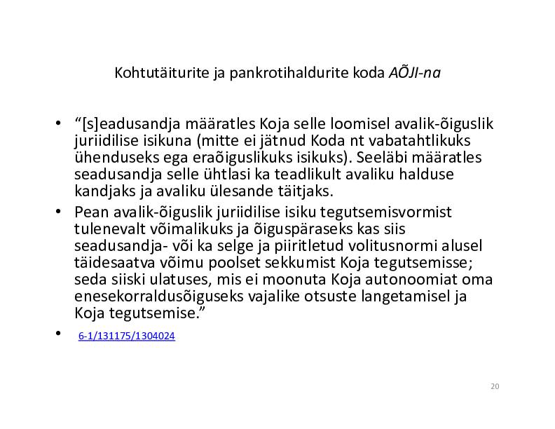 HALDUSÕIGUS #150