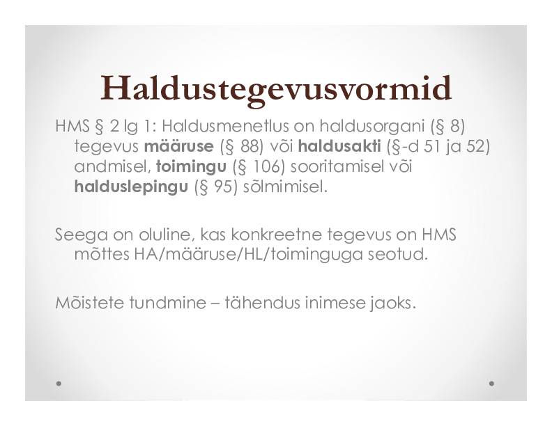 HALDUSÕIGUS #165