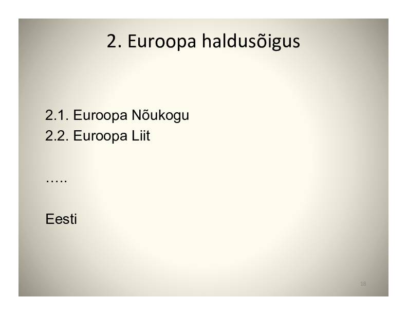 HALDUSÕIGUS #18