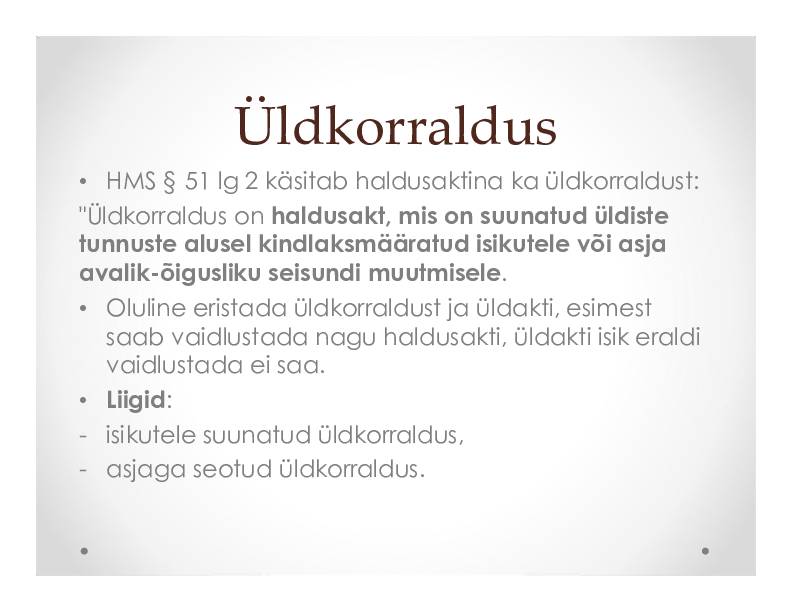 HALDUSÕIGUS #173