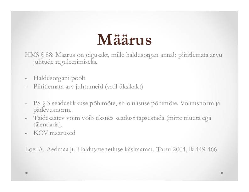 HALDUSÕIGUS #180