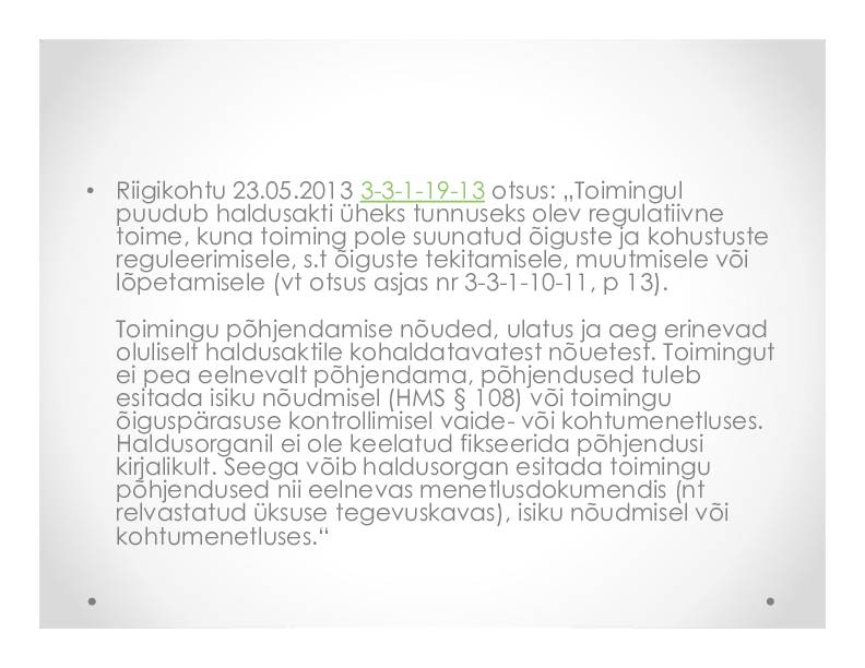 HALDUSÕIGUS #189