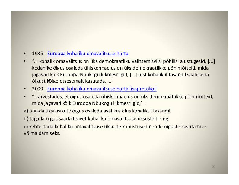 HALDUSÕIGUS #20