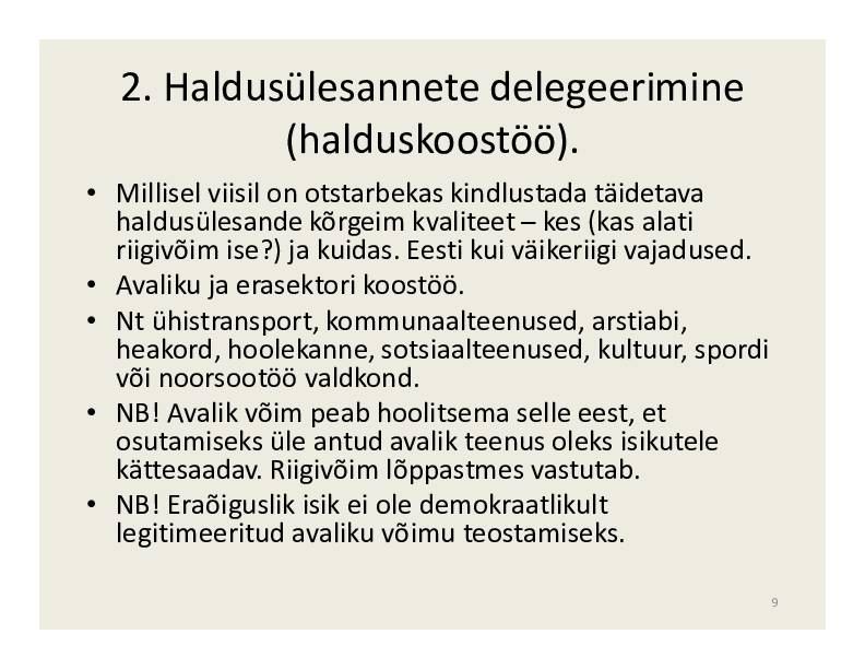 HALDUSÕIGUS #209