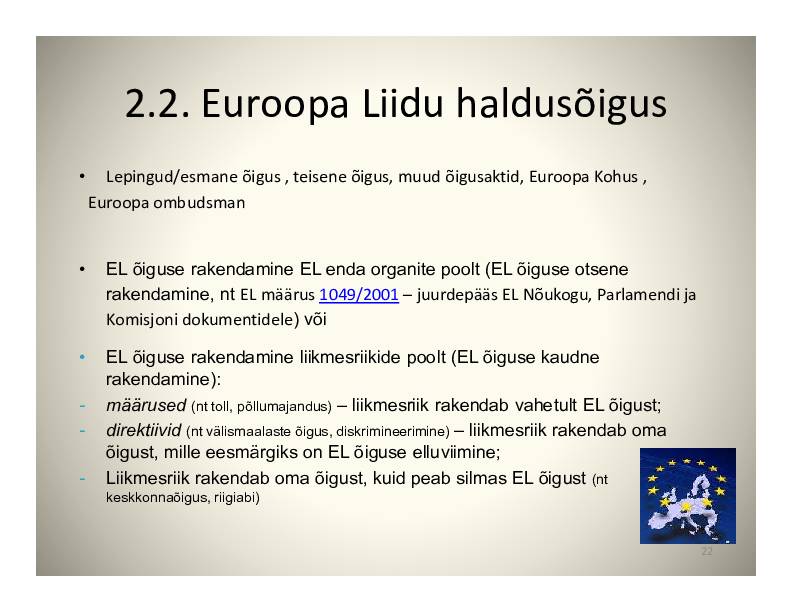 HALDUSÕIGUS #22