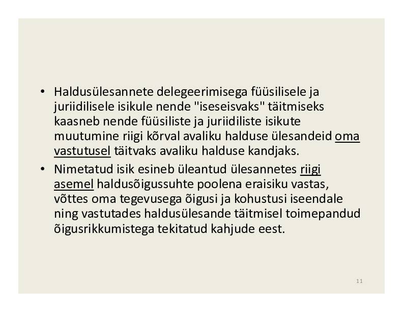 HALDUSÕIGUS #211