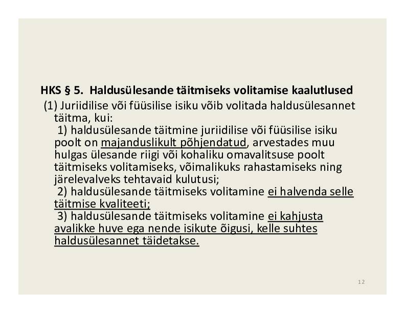 HALDUSÕIGUS #212