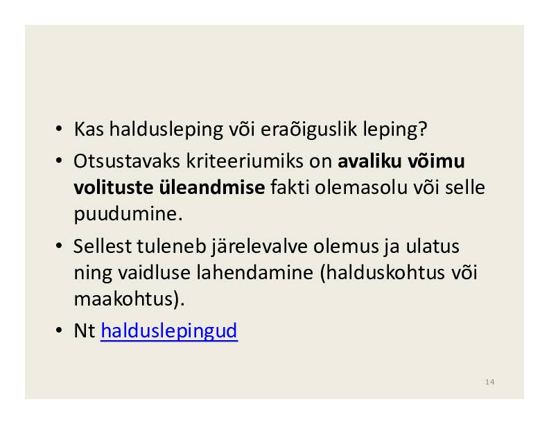 HALDUSÕIGUS #214