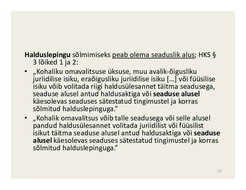 HALDUSÕIGUS #215