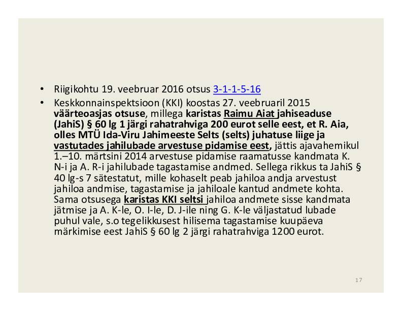 HALDUSÕIGUS #217