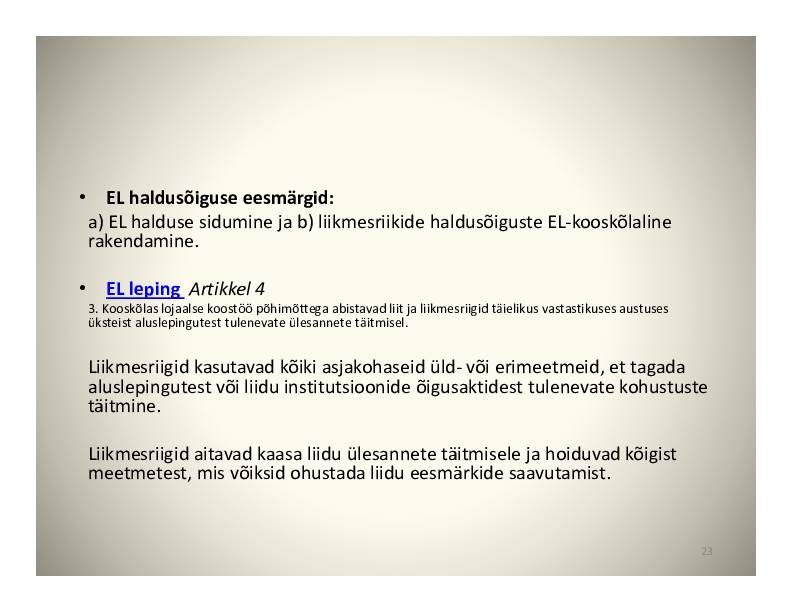 HALDUSÕIGUS #23