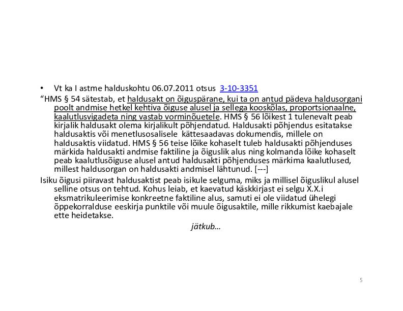 HALDUSÕIGUS #233