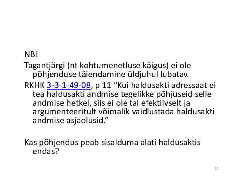 HALDUSÕIGUS #243
