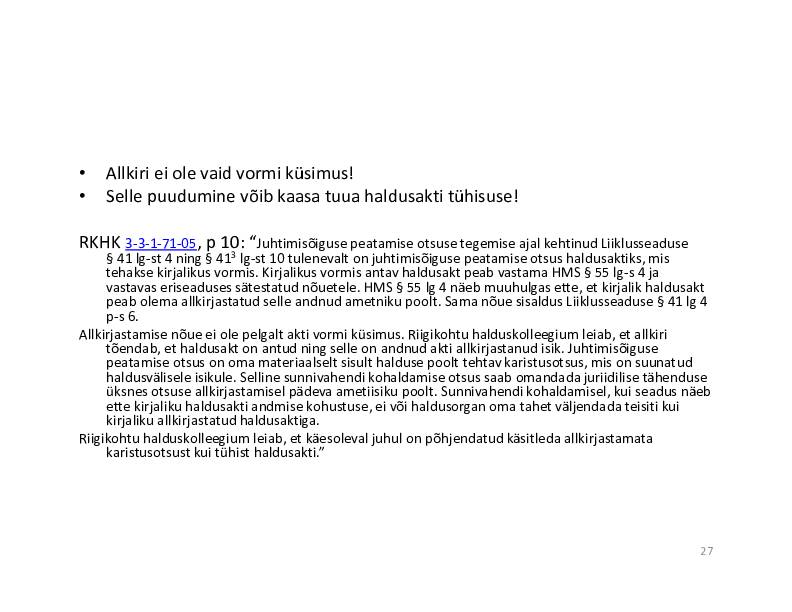 HALDUSÕIGUS #255