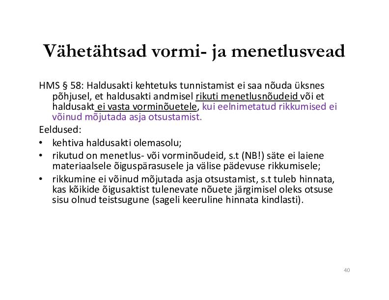 HALDUSÕIGUS #268