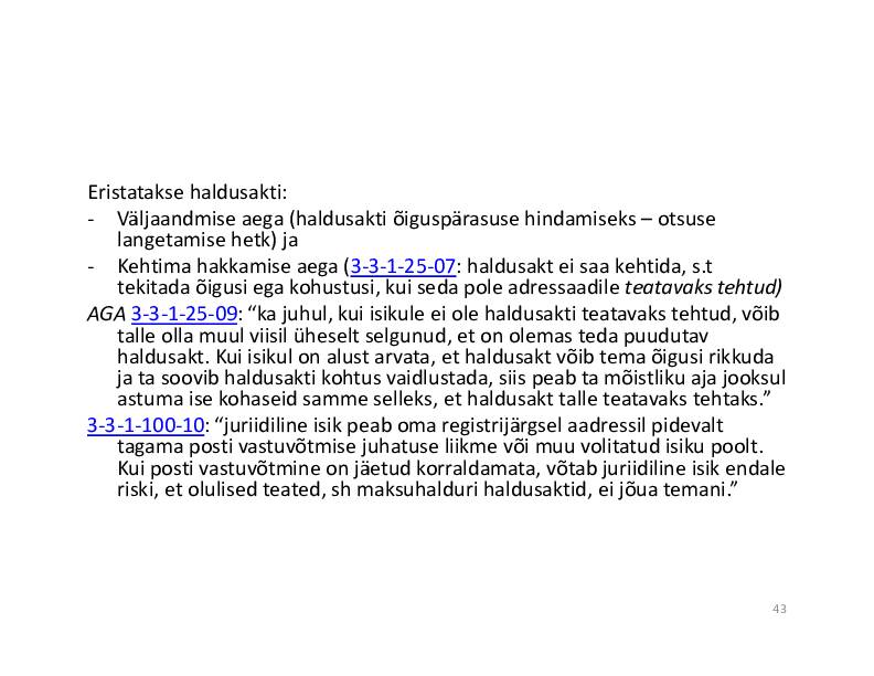 HALDUSÕIGUS #271