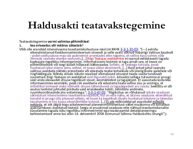 HALDUSÕIGUS #273