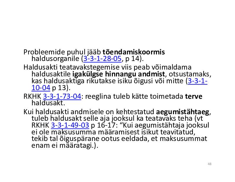 HALDUSÕIGUS #276