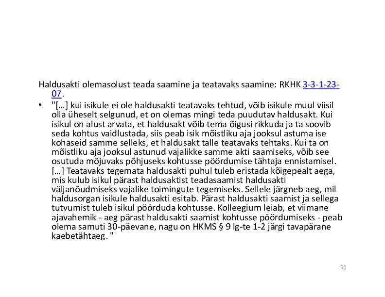 HALDUSÕIGUS #278