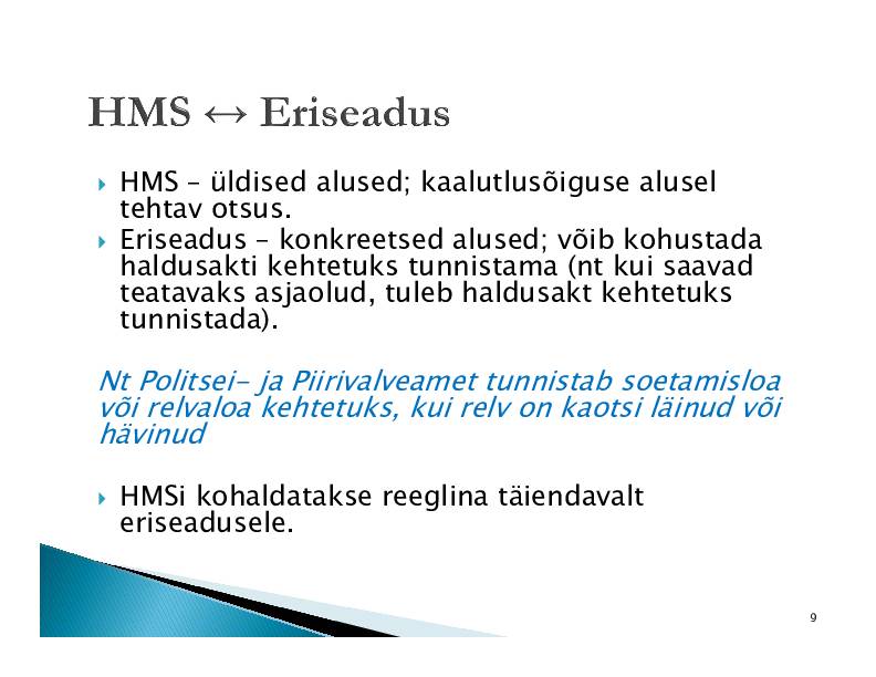 HALDUSÕIGUS #288