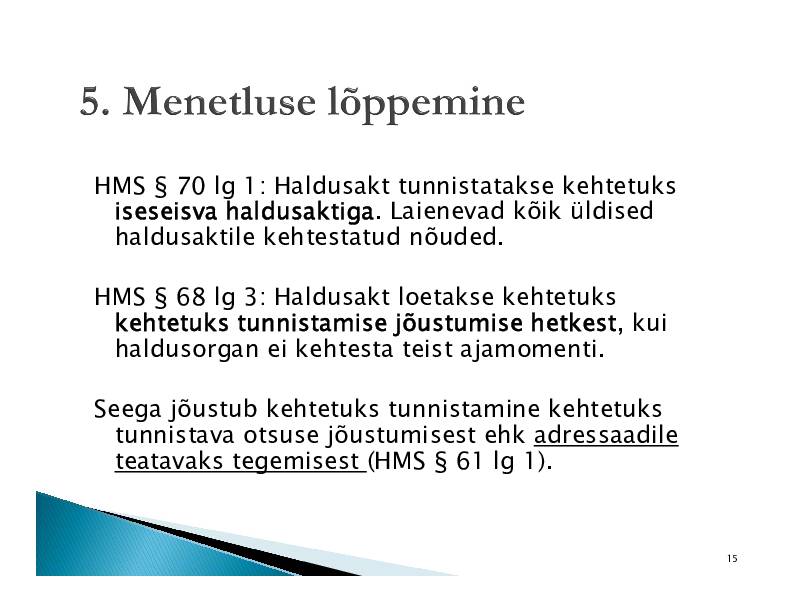 HALDUSÕIGUS #294