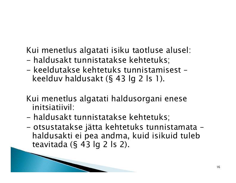 HALDUSÕIGUS #295
