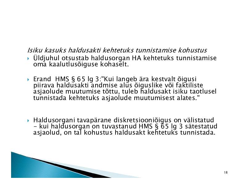 HALDUSÕIGUS #297