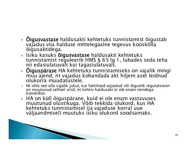 HALDUSÕIGUS #299
