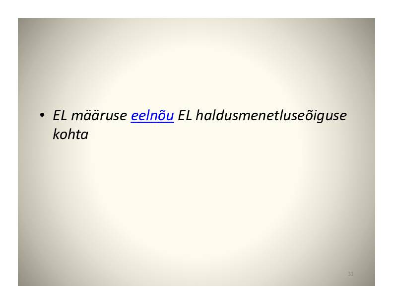 HALDUSÕIGUS #31