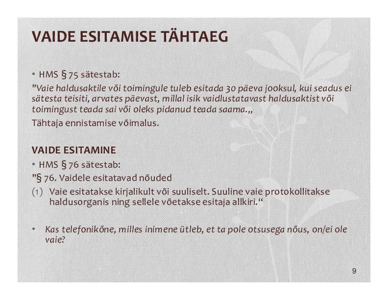 HALDUSÕIGUS #329