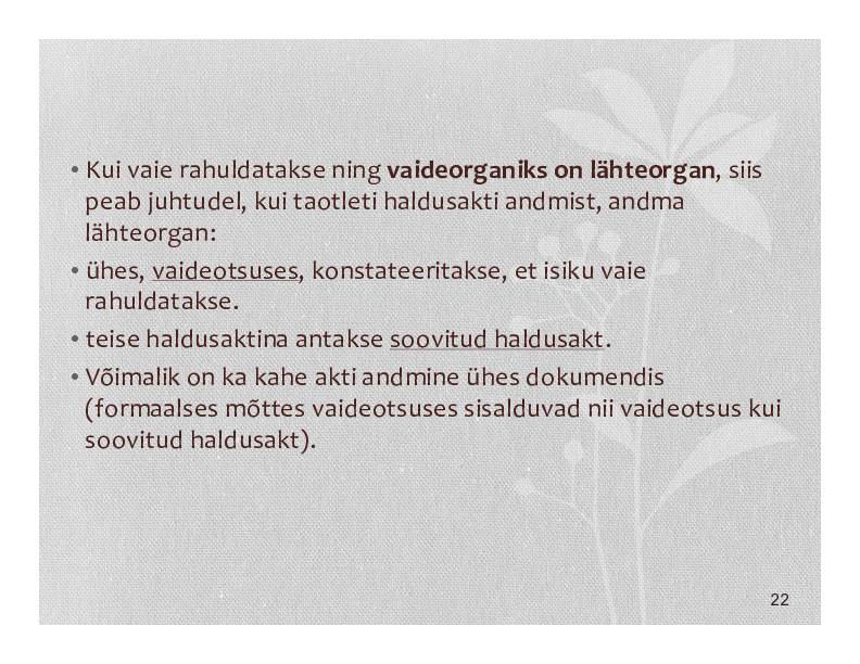 HALDUSÕIGUS #342