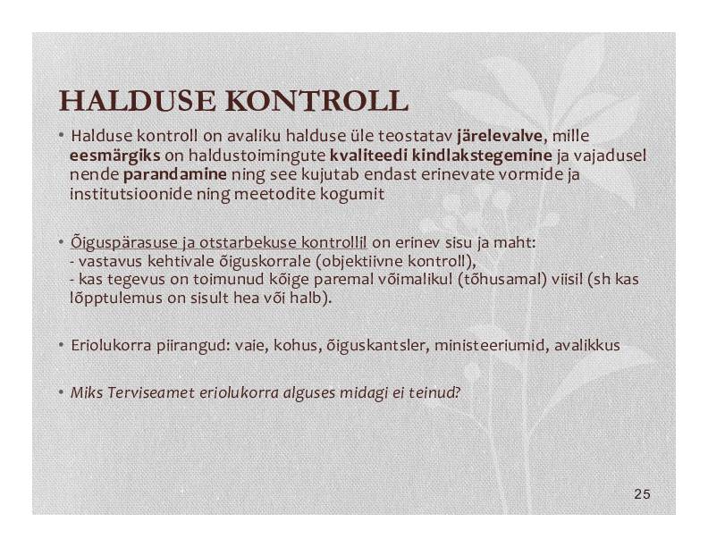 HALDUSÕIGUS #345