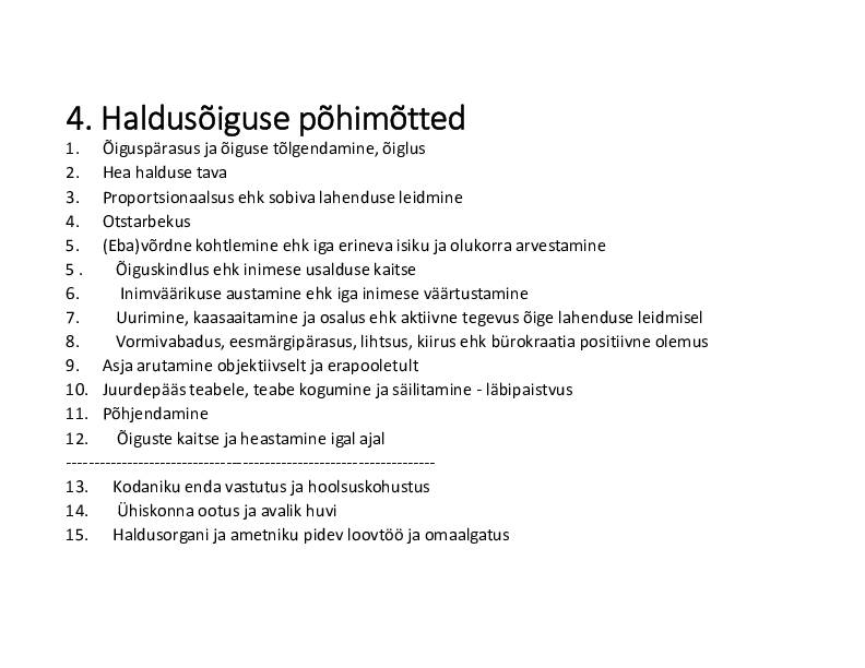 HALDUSÕIGUS #38