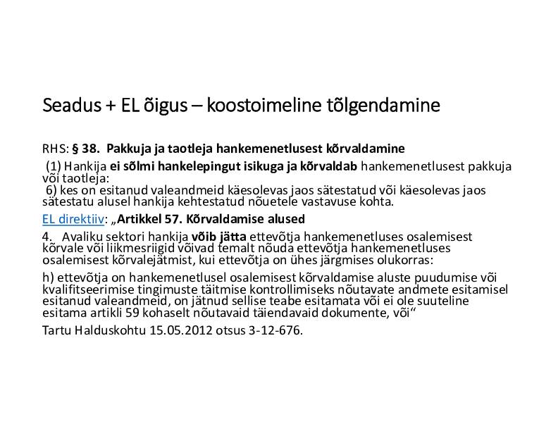 HALDUSÕIGUS #46