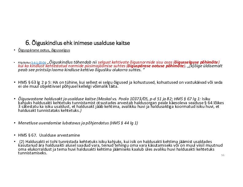 HALDUSÕIGUS #88