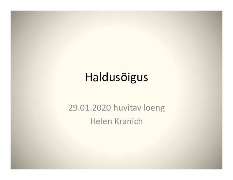 HALDUSÕIGUS