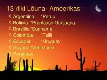 Lõuna- Ameerika esitlus #4