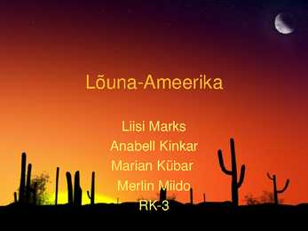 Lõuna- Ameerika esitlus