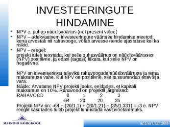 Finantsplaan #105